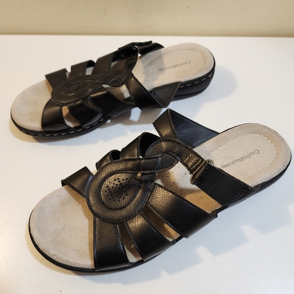 Croft & Borrow Black Comfort Sandals size 8M - Picture 2 of 10